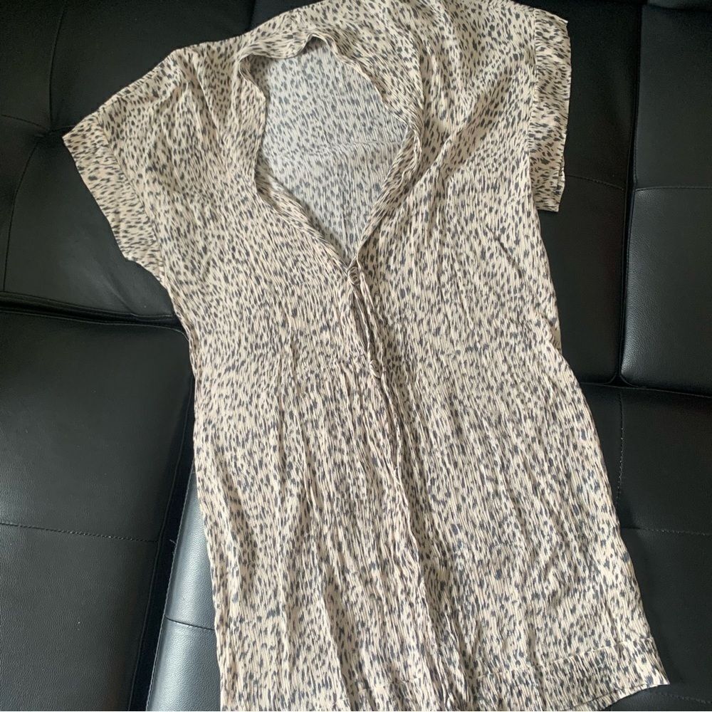 VICI MINI DRESS ANIMAL PRINT CREAM GRAY - Picture 7 of 15
